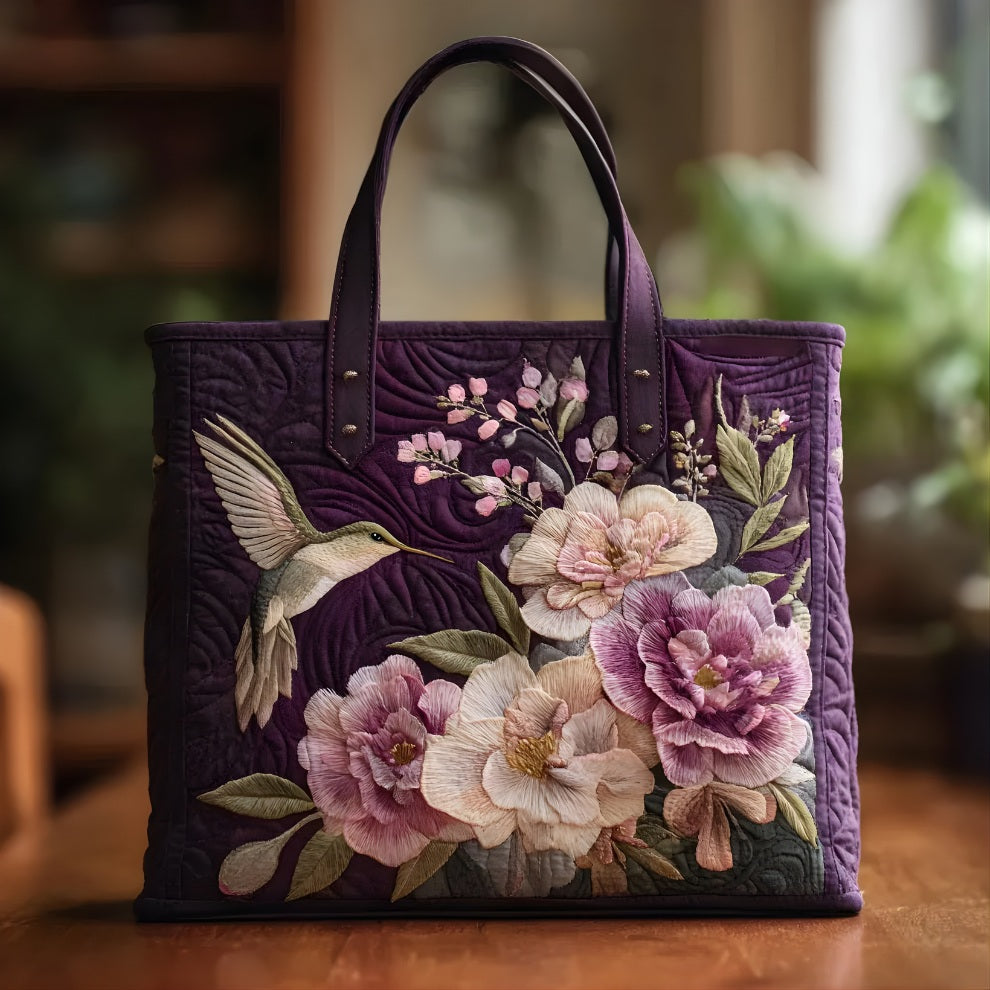 Sheryl Hummingbird Quilted Tote
