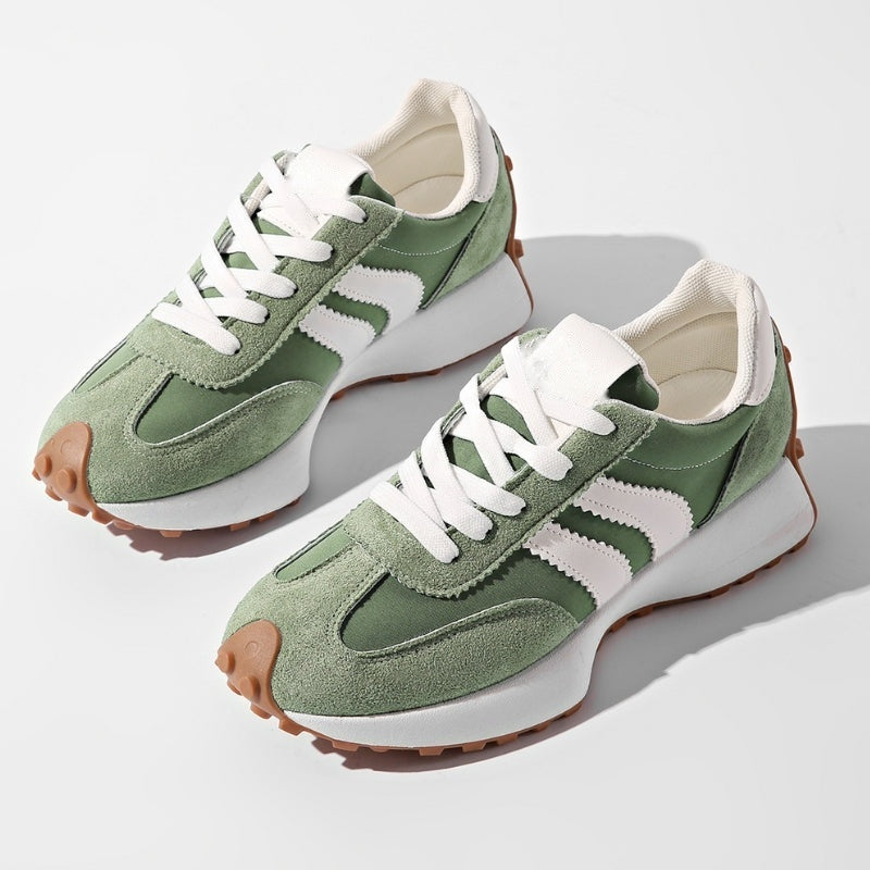 Lorinda Retro Runner Sneakers in Green