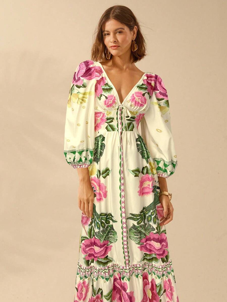 Lillian | Floral Holiday Dress