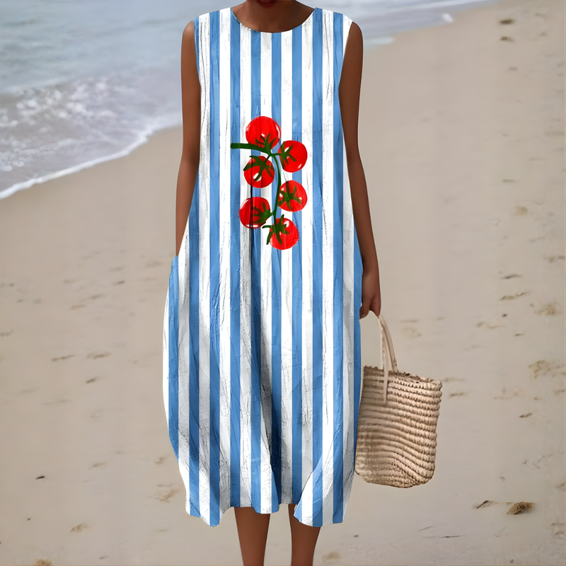 Zaylee | Sleeveless Striped Summer Dress
