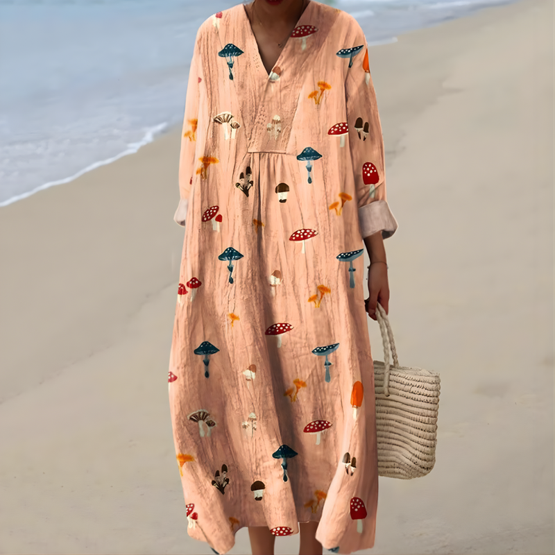 Alianna | Mushroom Summer Dress