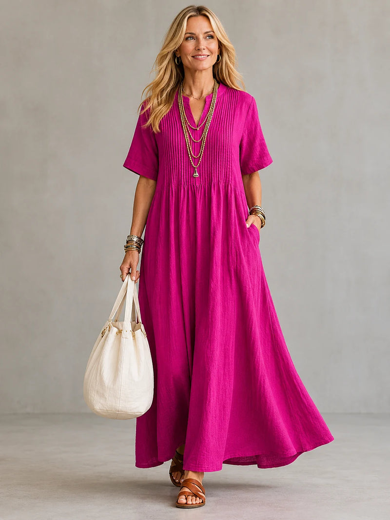 Genesis Flowing V-Neck Maxi Dress