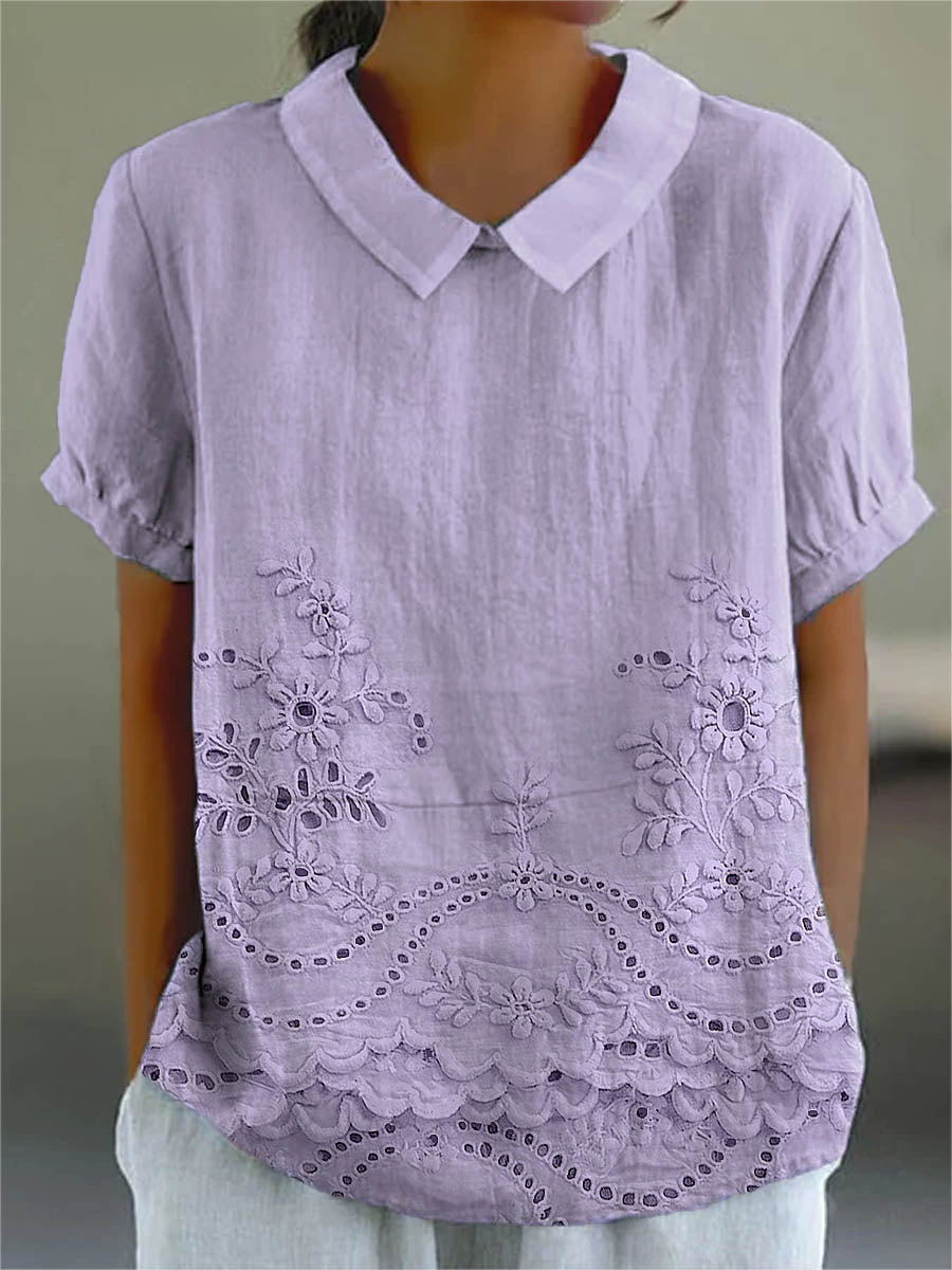 Clemency | Floral Collared Top