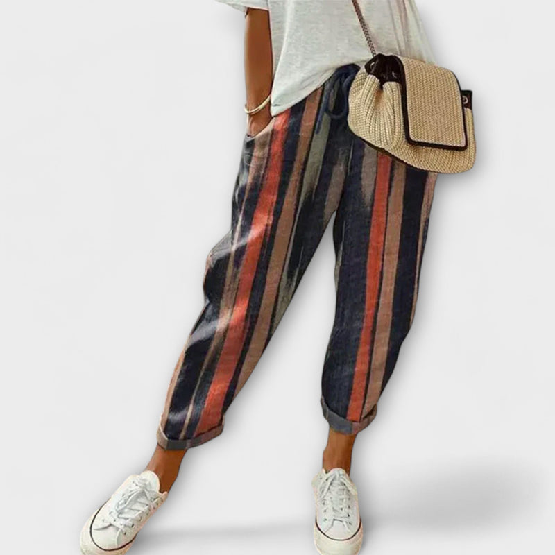 Paulina Comfortable Cotton-Linen Trousers