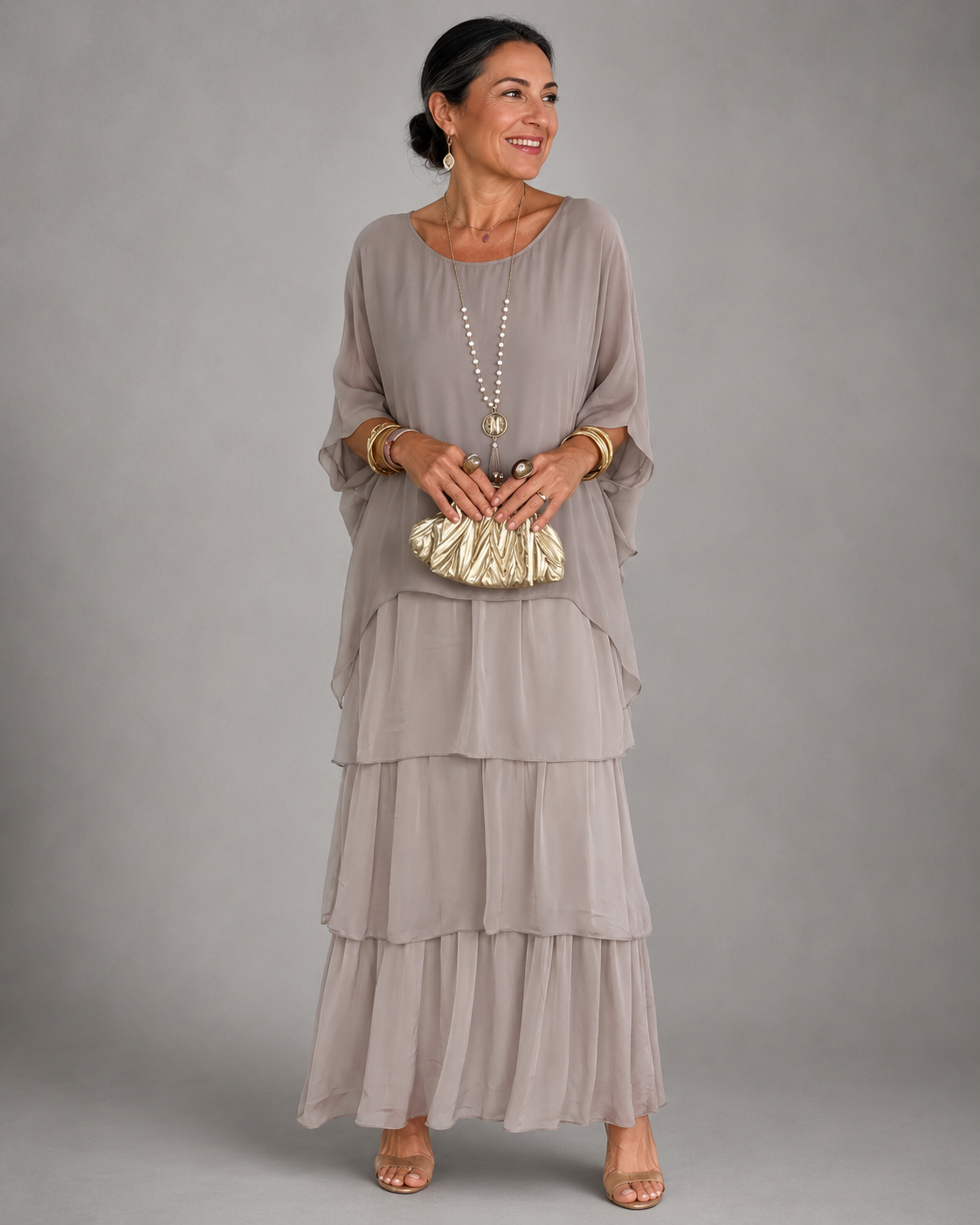 Vanessa Elegant Flowing Maxi Dress