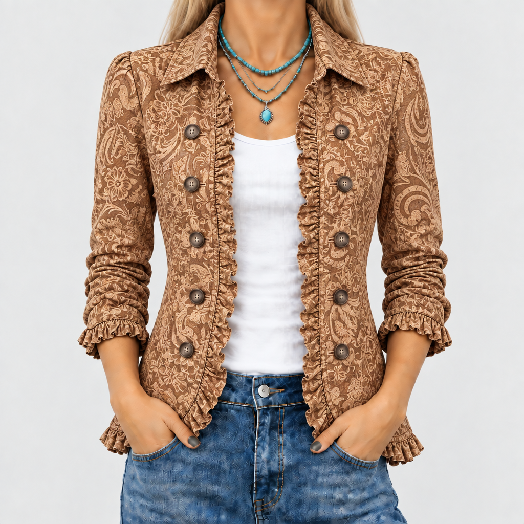 Winifred | Bohemian Floral Ruffle Jacket