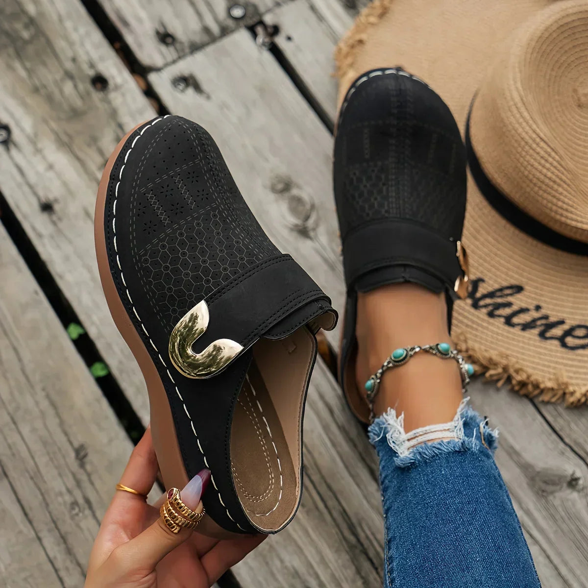 Caprielle | Chic Supportive Wedge Sandals