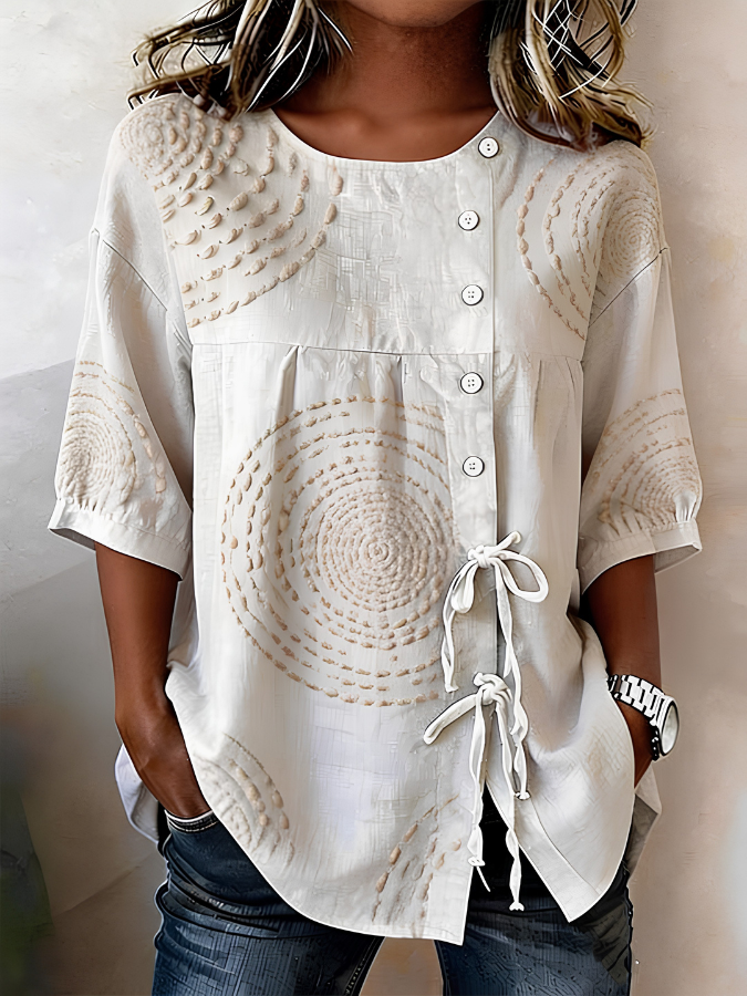 Mirabelle Embroidered Casual Top