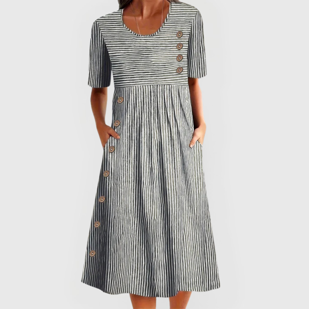 Jovie Striped Midi Dress