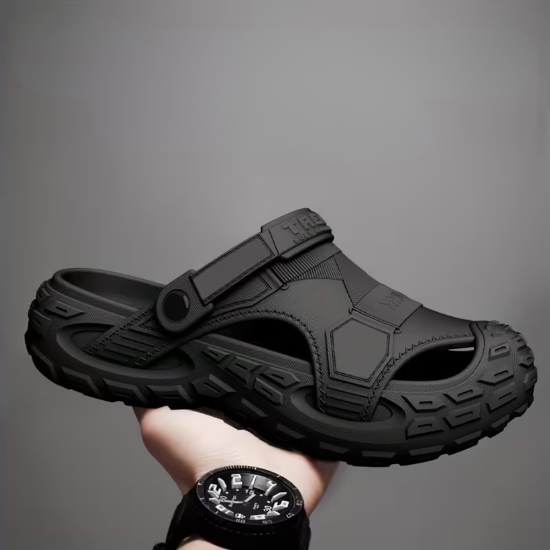 Adelia Rugged Tread Clogs in Black