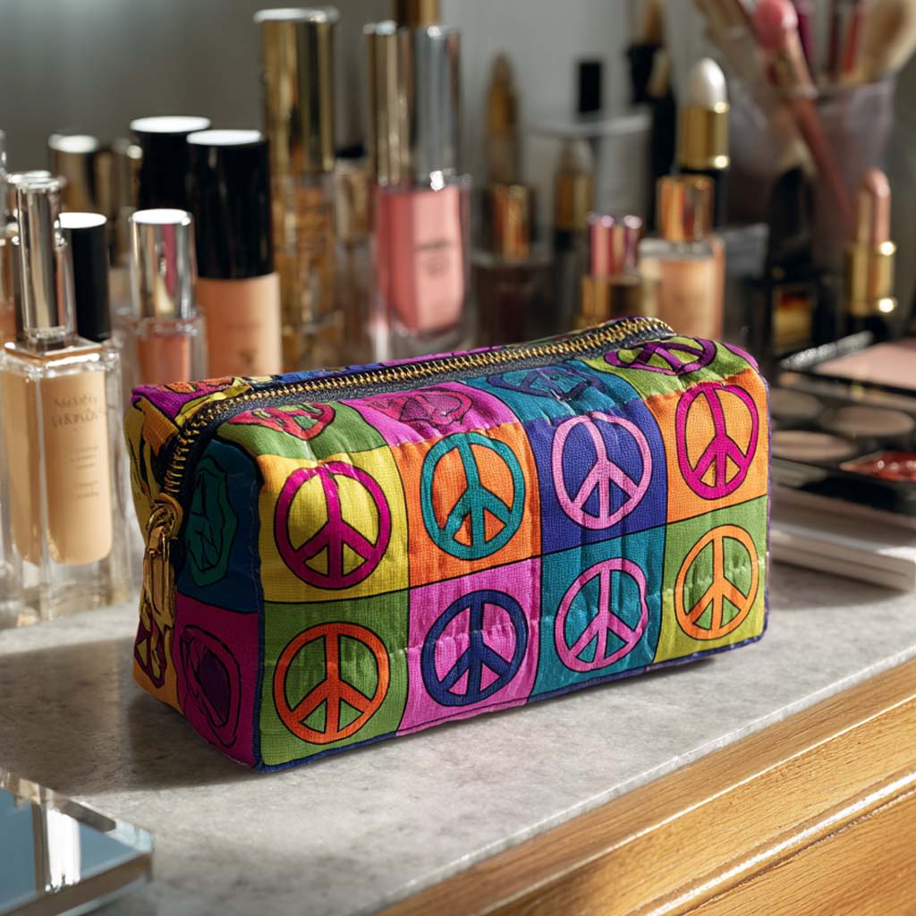 Aletha Peace Sign Pouch in Multicolor