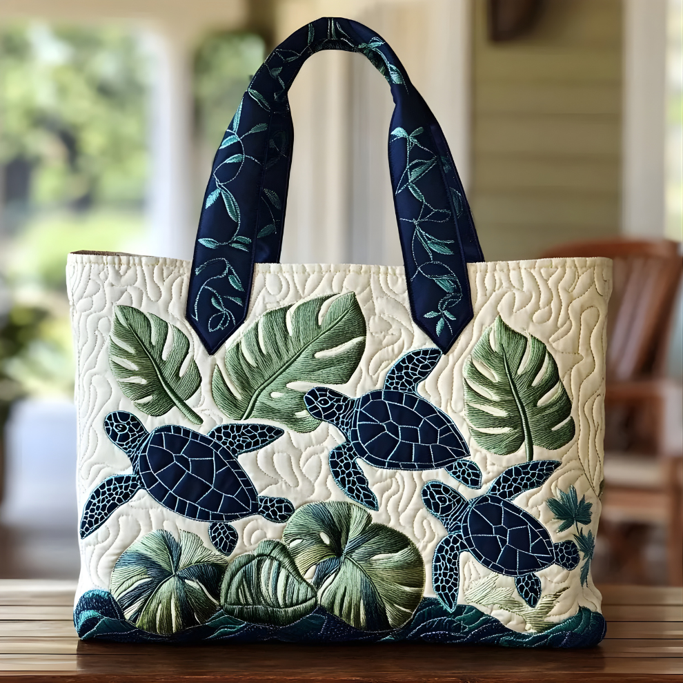 Angeline Turtle Leaf Tote