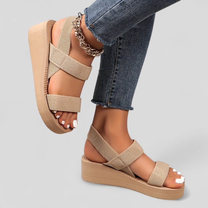 Ann Stretch Platform Sandals