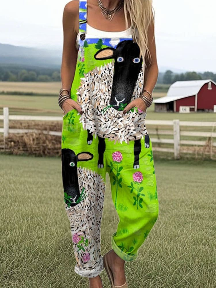 Arlene Brushstroke Sheep Overalls