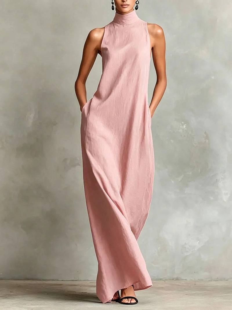 Avis High-Neck Maxi Dress