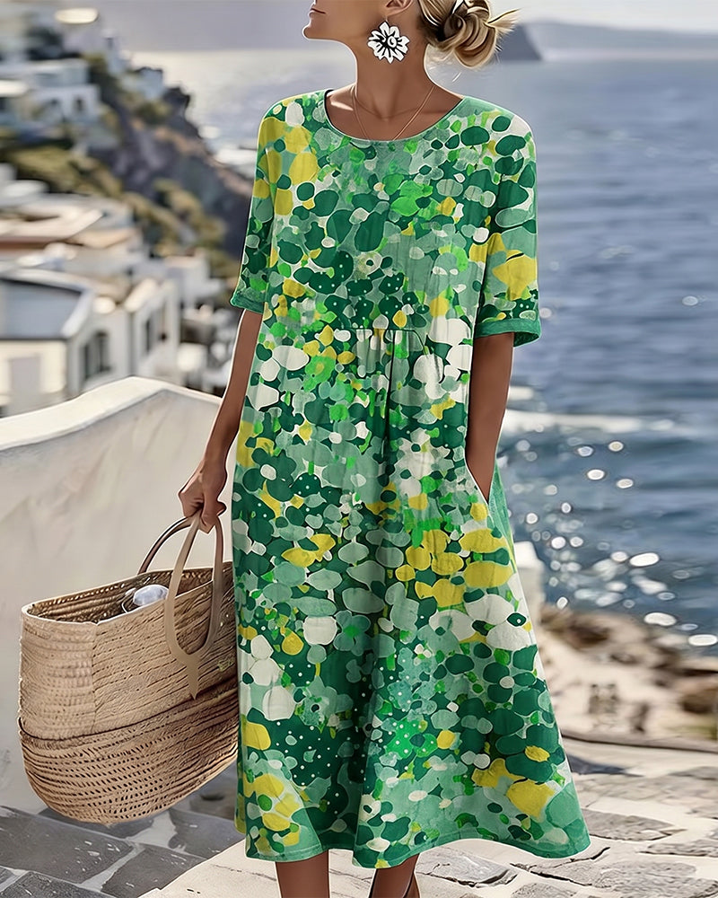 Ellie - Elegant Floral Summer Midi Dress