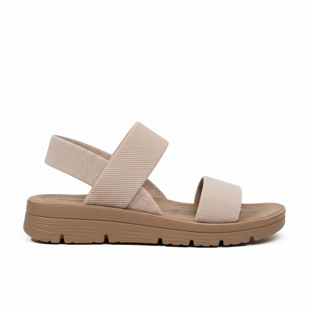 Bettany Elastic Strap Sandals in Khaki