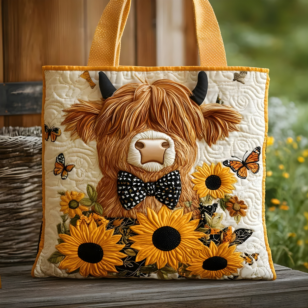 Bettie Shaggy Cow Tote