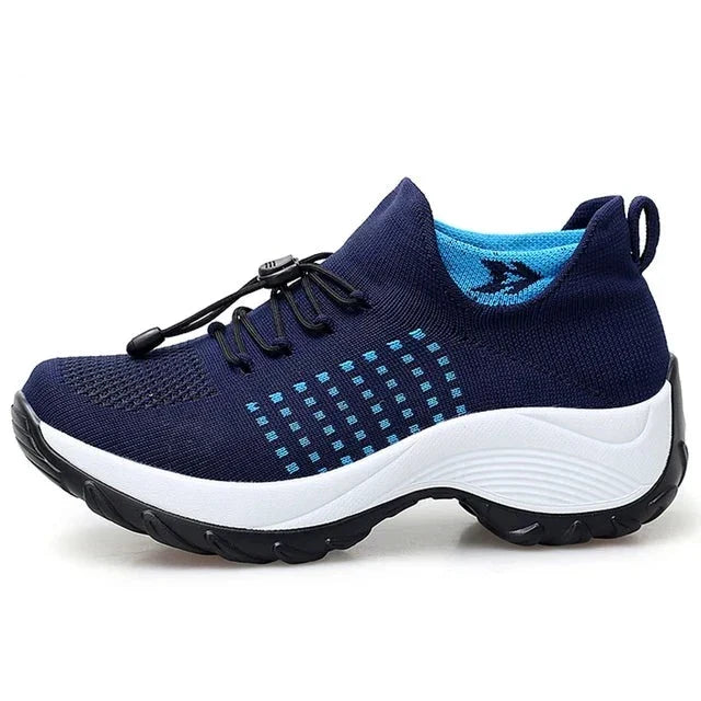 Bria Toggle Lace Sneakers in Blue