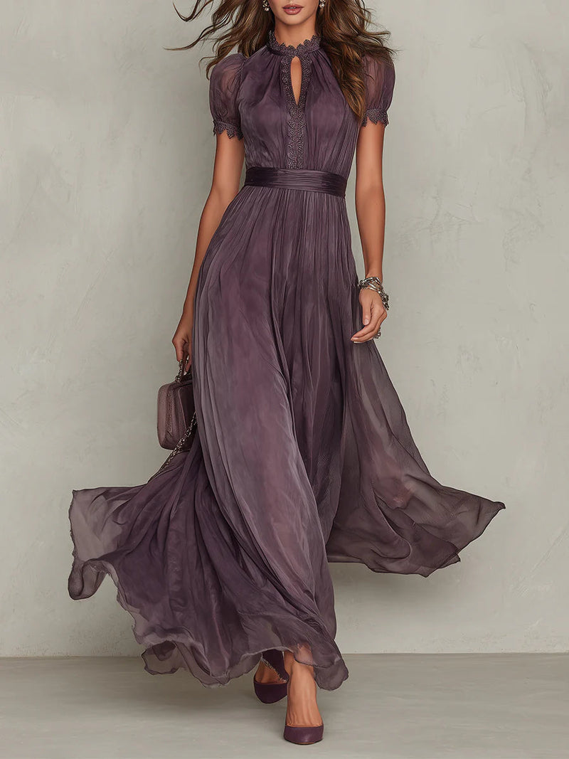 Chantel Keyhole Chiffon Maxi