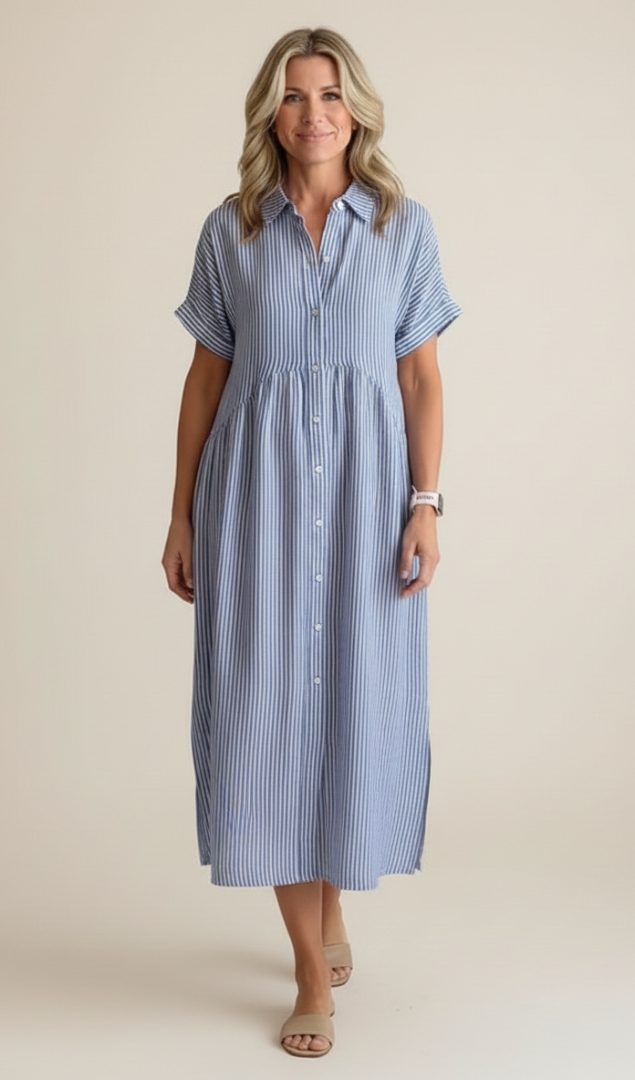 Chiara Striped Shirt Dress