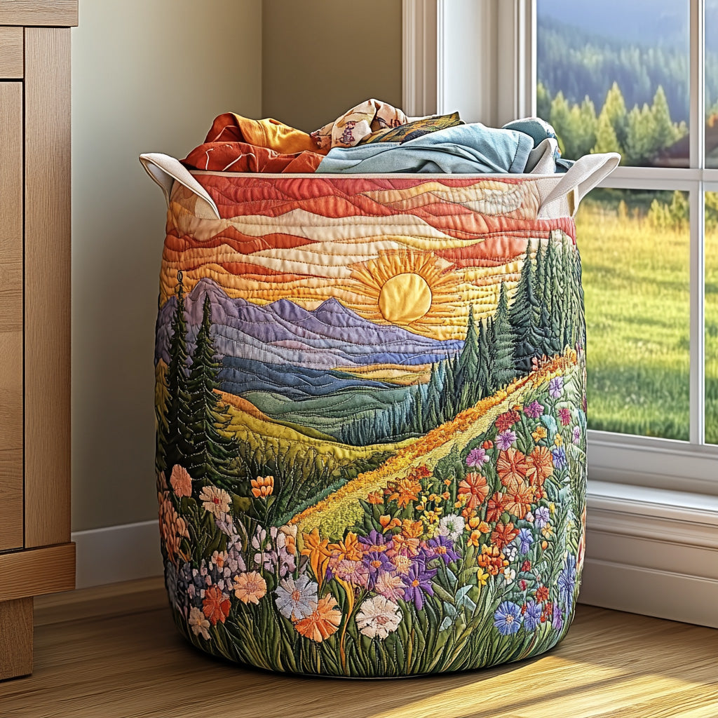 Christa Mountain Sunset Basket in Multicolor