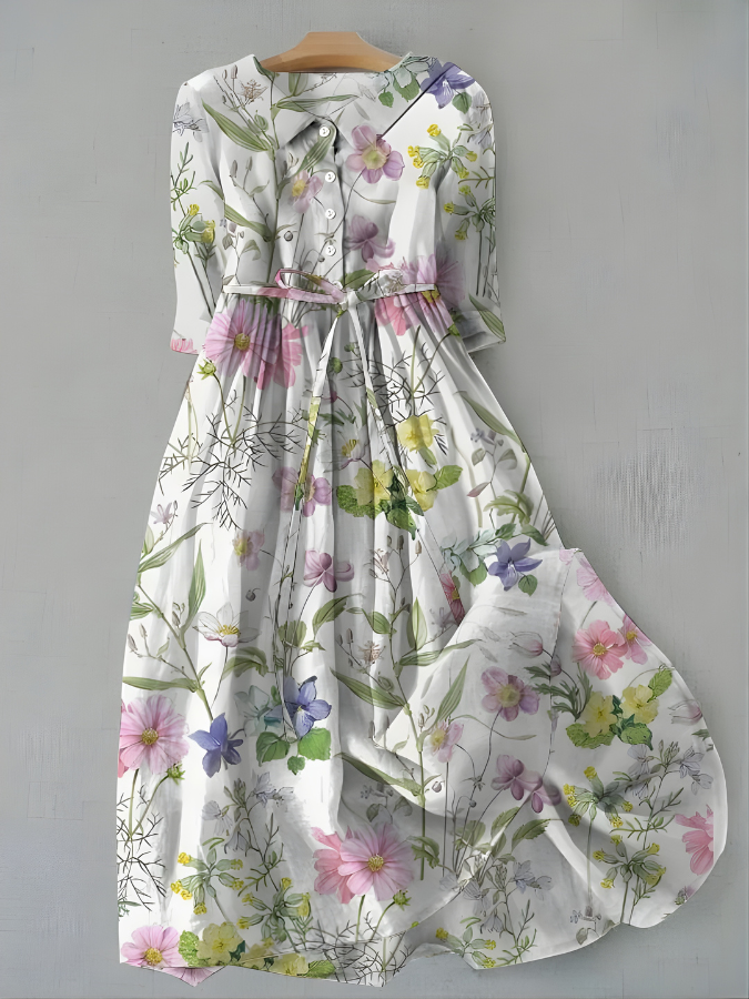 Cilla Botanical Shirt Dress in Multi