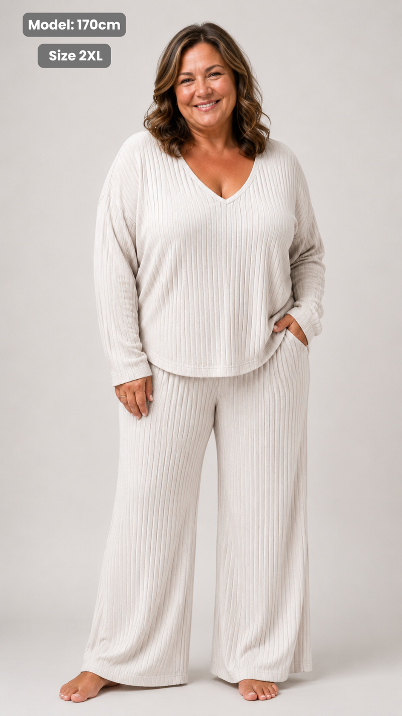 Cleo Ribbed Lounge Set