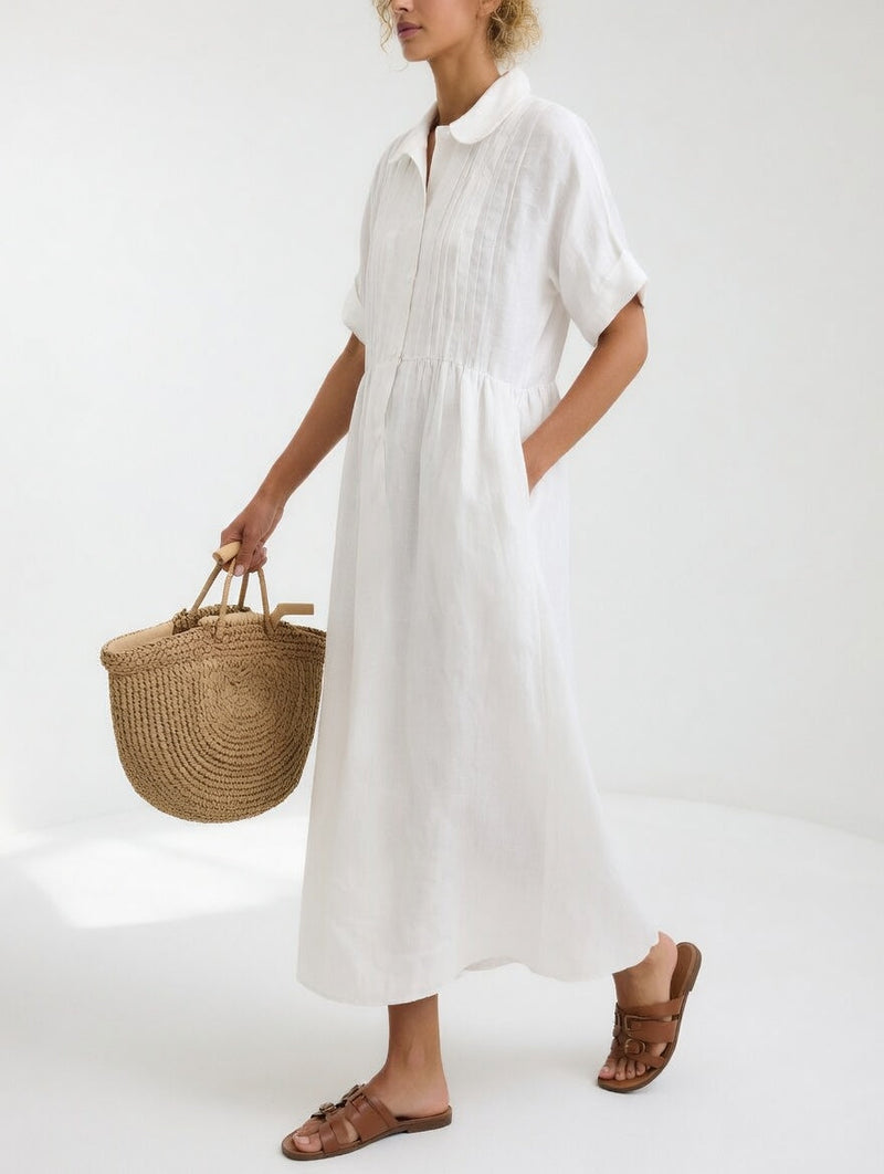Corisande Pintucked Shirt Dress