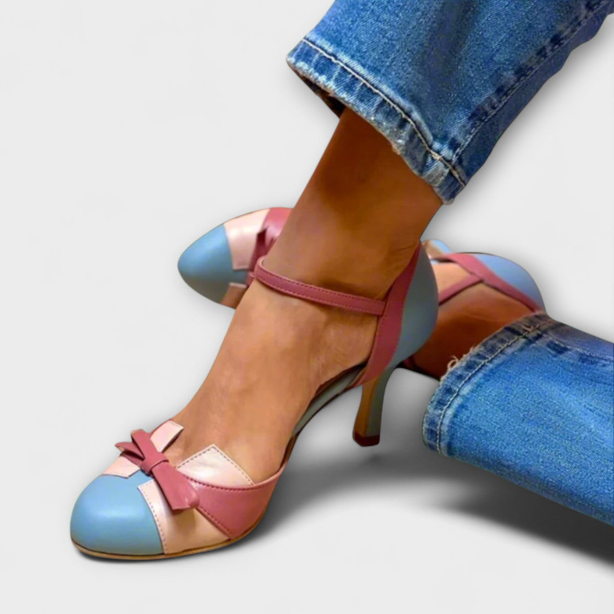 Deanna Bow Mary-Jane Heels in Blue