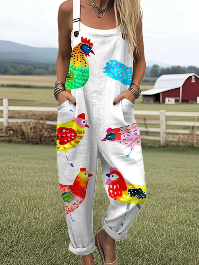 Desiree Bright Chicken Dungarees