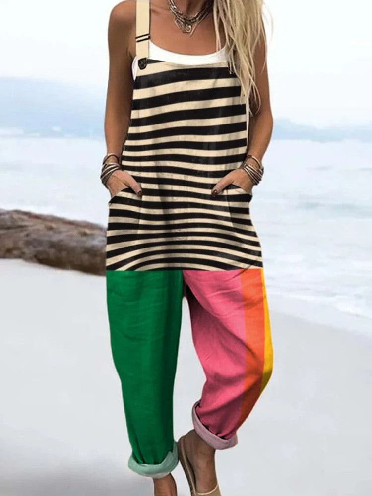 Dixie Zebra Panel Dungarees