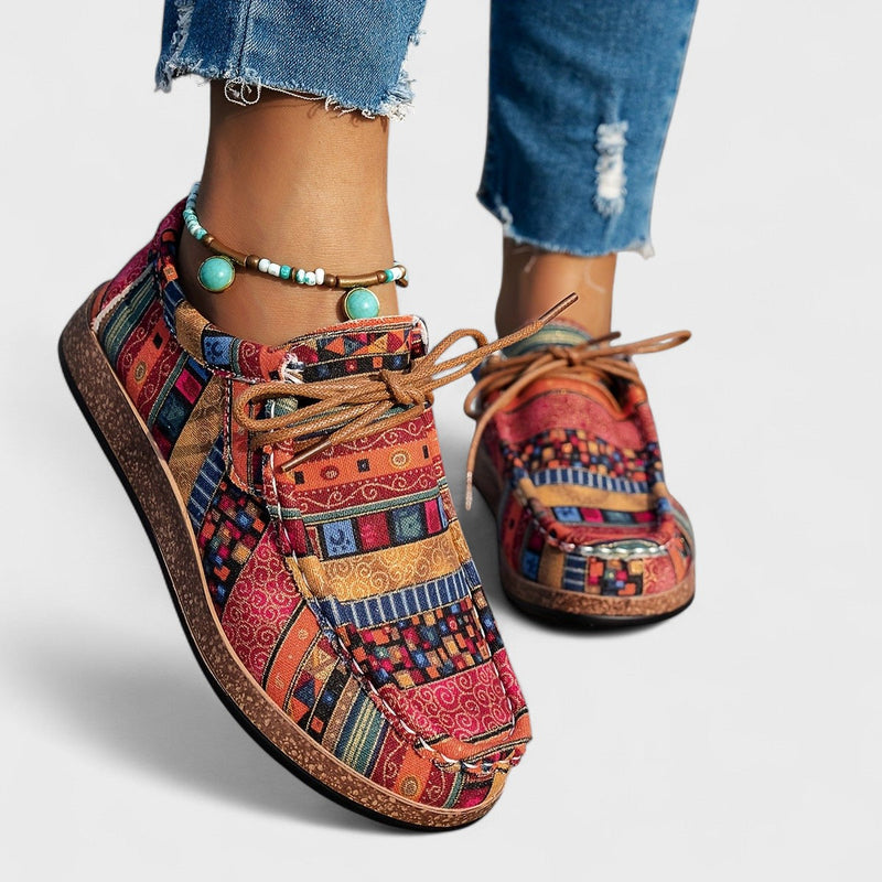Dolores Patterned Lace-Up Shoes