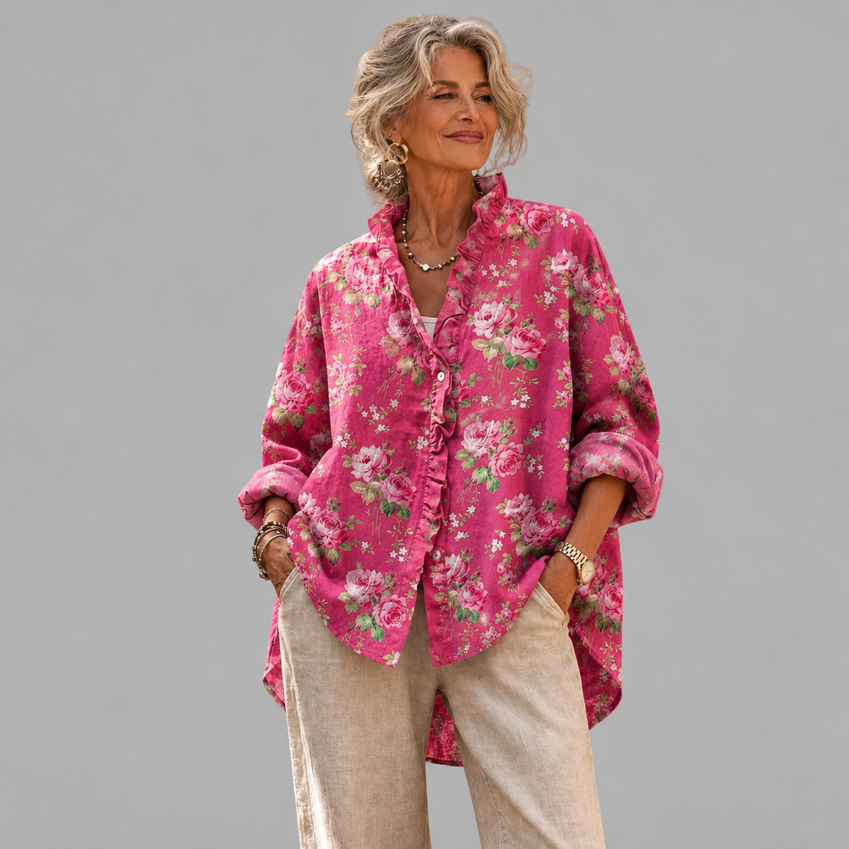 Edda Ruffled Bloom Shirt
