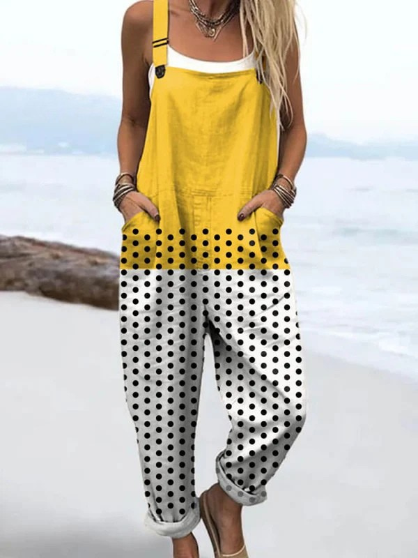 Edna Polka Dot Overalls