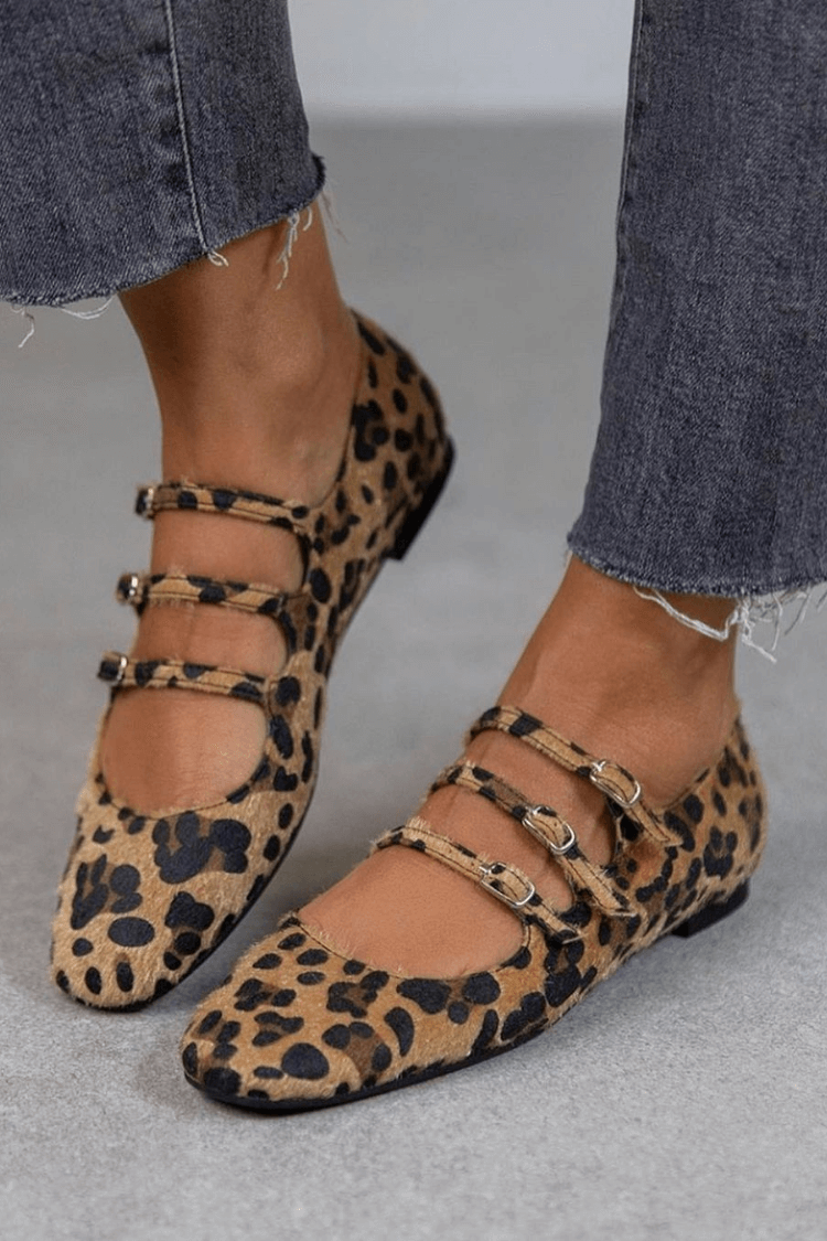 Elva Triple Strap Flats