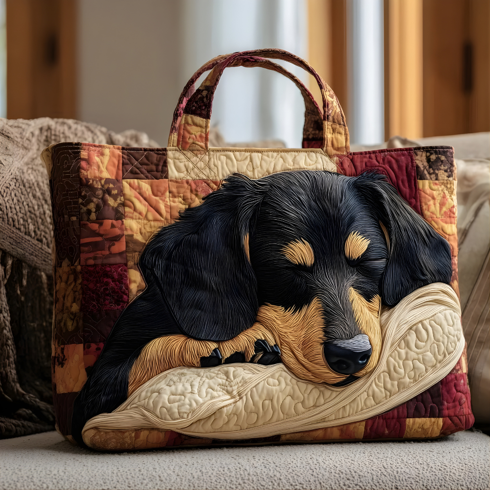 Essie Dozing Dachshund Tote