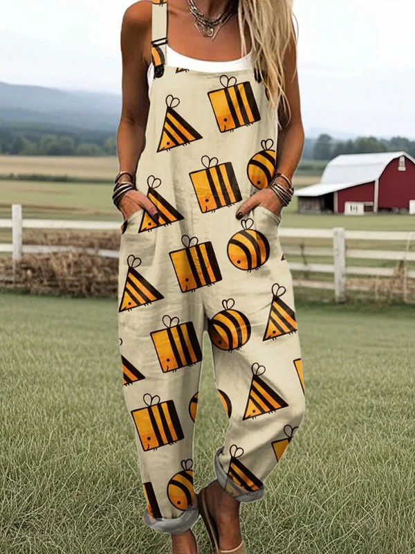 Etta Bee Print Overalls