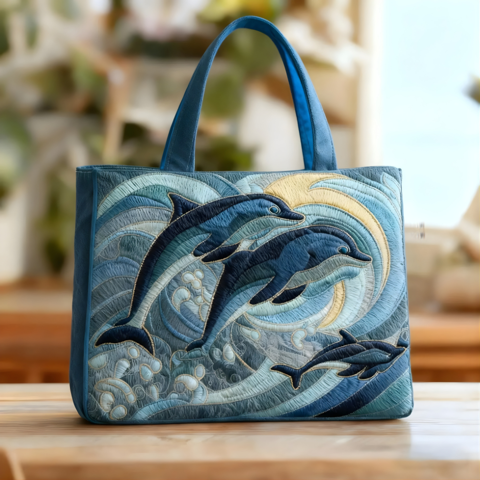 Eula Dolphin Waves Tote