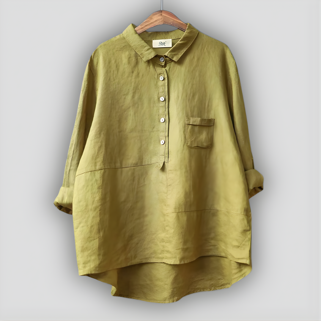 Filippa Pocket Popover Tunic in Yellow