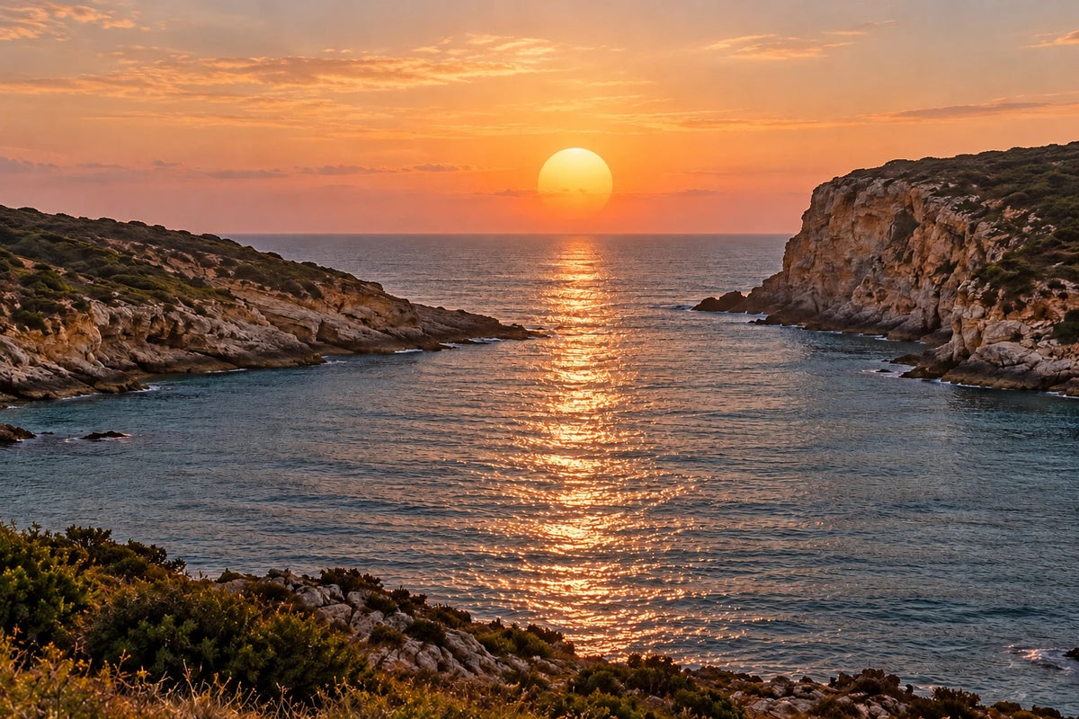 Bay at sunset