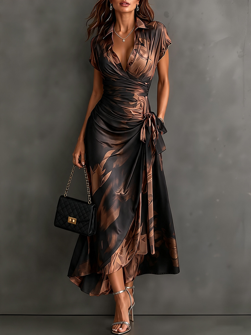 Floriana Collared Wrap Dress