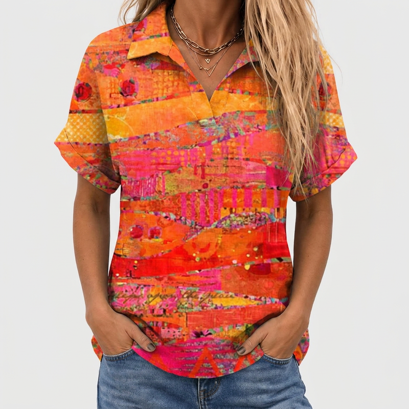 Gelsomina Brushstroke Print Shirt