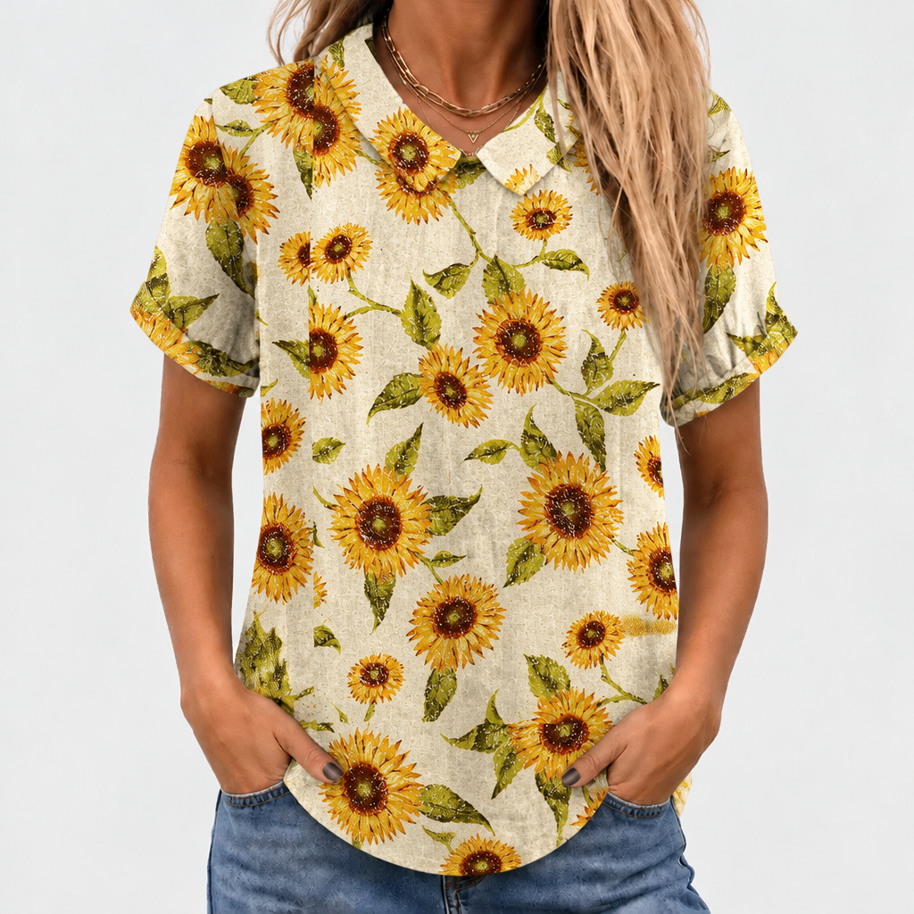 Gilberte Sunflower Print Shirt