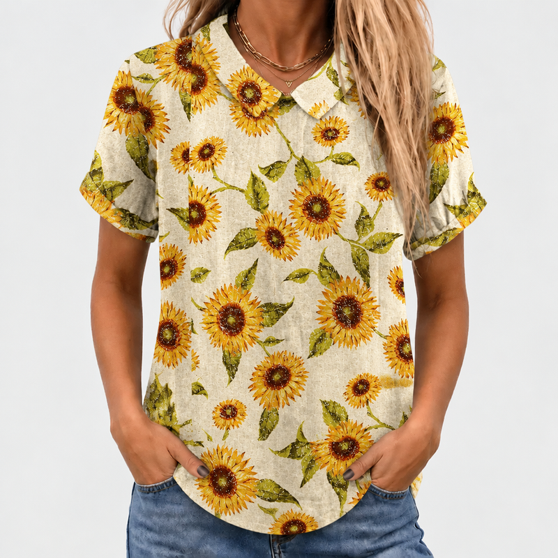 Gilberte Sunflower Print Shirt