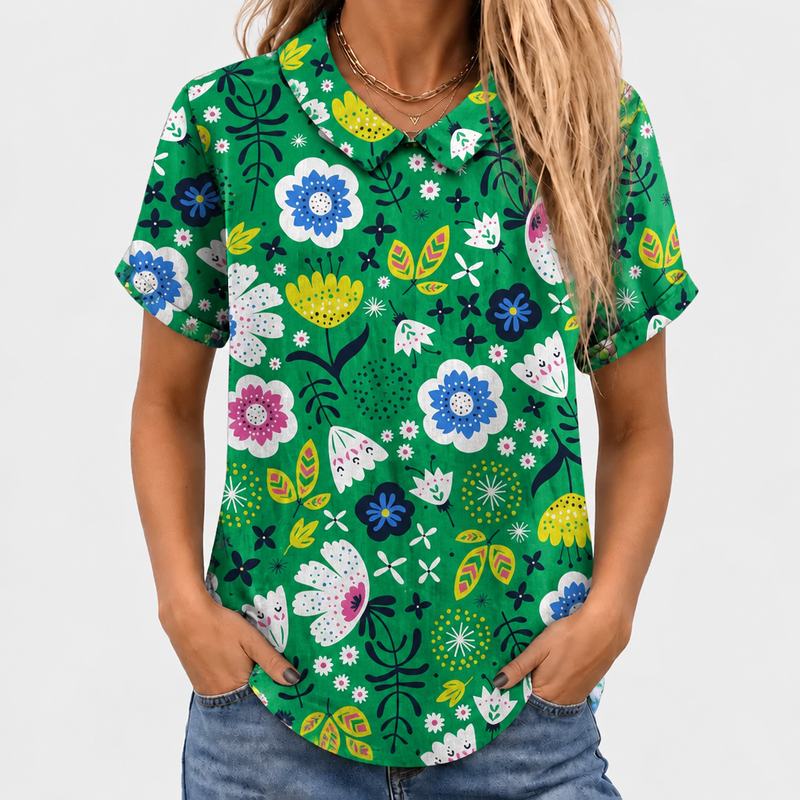 Giovanna Folk Floral Shirt