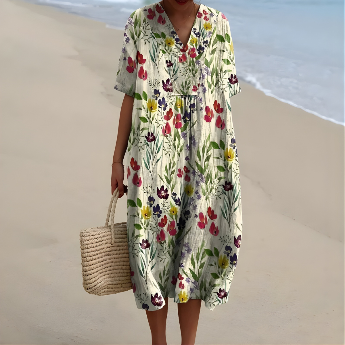 Grainne Wildflower Midi Dress in Floral