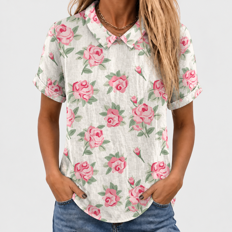 Hanne Rosebud Print Shirt