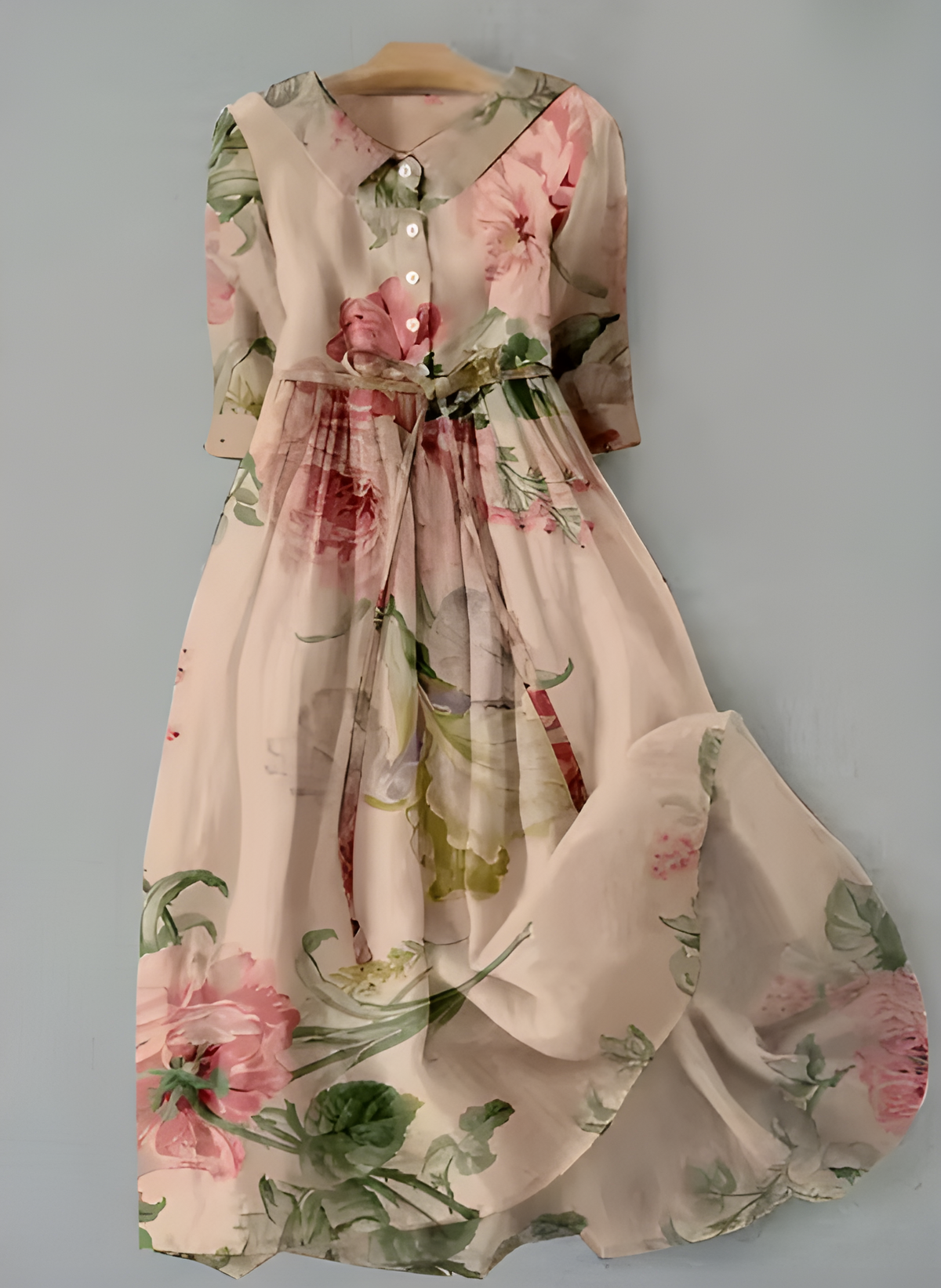 Harriett Floral Collared Dress in Multi