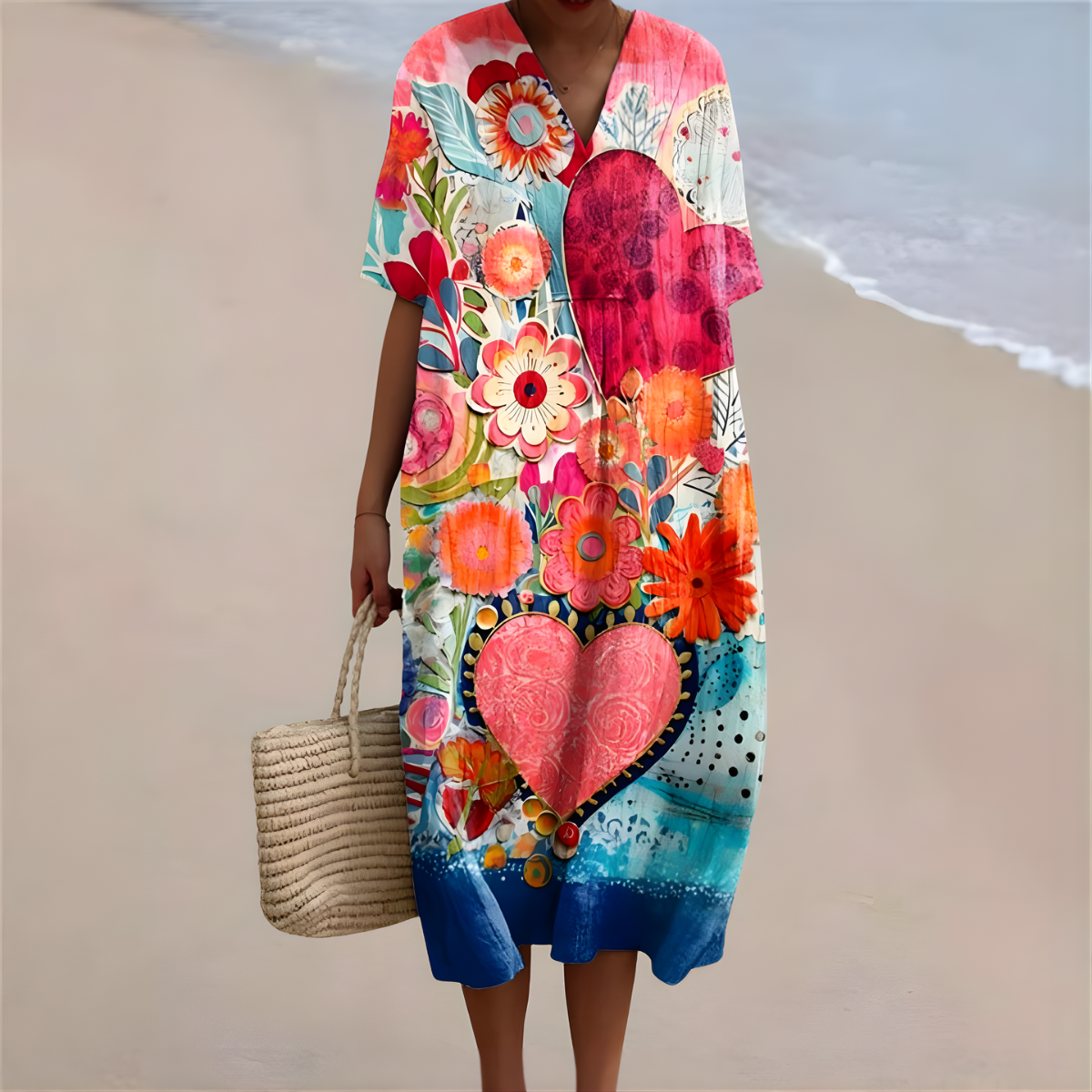 Hilde Heart Print Dress
